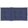 vidaXL Coussins de chaise à dossier bas lot de 2 bleu marine tissu