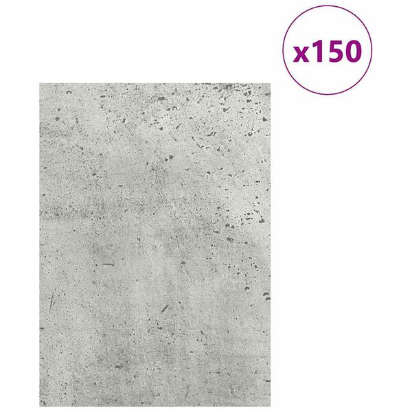 vidaXL Panneaux d&eacute;coratifs 150 pcs Gris b&eacute;ton 15 x 21 x 0,27 cm
