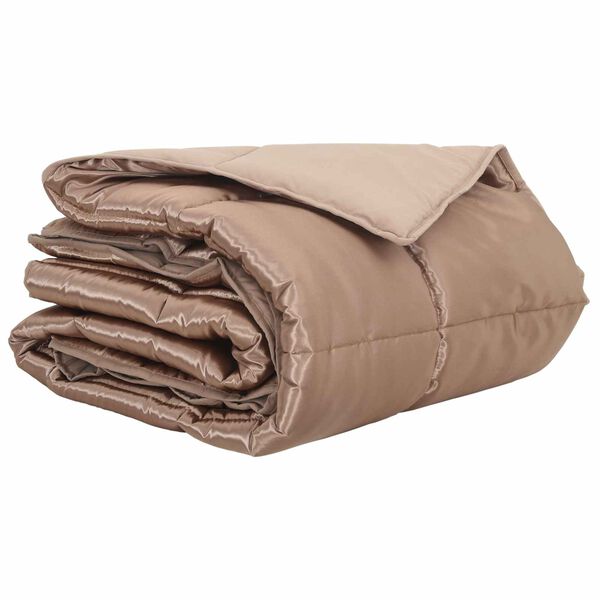 vidaXL Duvet d'&eacute;t&eacute; simple Dor&eacute; 220 x 260 cm Satin et Microfibre