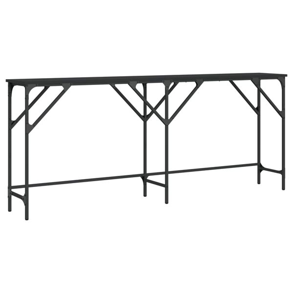 vidaXL Table console noir 180x29x75 cm bois d'ing&eacute;nierie