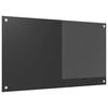 vidaXL Cr&eacute;dence de cuisine Gris fonc&eacute; 90 x 50 cm verre tremp&eacute;
