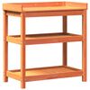 vidaXL Table de rempotage avec &eacute;tag&egrave;res marron bois massif de pin