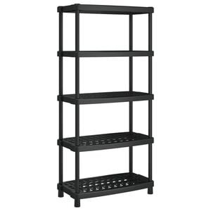 vidaXL &Eacute;tag&egrave;re de rangement &agrave; 5 niveaux noir 93,5x45,5x194,5 cm PP