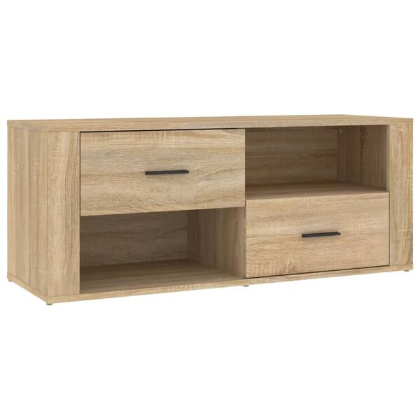 vidaXL Meuble TV Ch&ecirc;ne sonoma 100x35x40 cm Bois d'ing&eacute;nierie