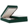 VidaXL Cadre de lit ottoman avec matelas vert fonc&eacute; 180x200cm velours