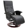 vidaXL Fauteuil TV pivotant noir similicuir