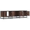 vidaXL Meuble TV chêne marron 150x35x41 cm bois d'ingénierie et métal