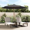 vidaXL Parasol de jardin avec m&acirc;t en bois noir 299x240 cm