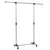 vidaXL Porte-v&ecirc;tements r&eacute;glable Acier inoxydable 165x44x150 cm Argent&eacute;