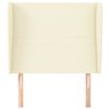 vidaXL T&ecirc;te de lit avec oreilles Cr&egrave;me 103x23x118/128 cm Similicuir