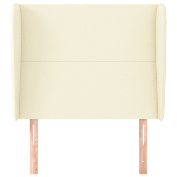 vidaXL T&ecirc;te de lit avec oreilles Cr&egrave;me 103x23x118/128 cm Similicuir