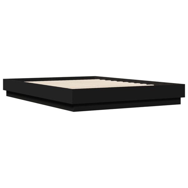 vidaXL Cadre de lit sans matelas noir 150x200 cm