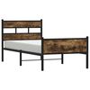 vidaXL Cadre de lit sans matelas ch&ecirc;ne fum&eacute; 75x190cm bois d'ing&eacute;nierie