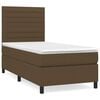 vidaXL Sommier &agrave; lattes de lit avec matelas Marron fonc&eacute; 90x190 cm