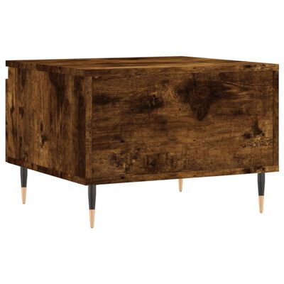 vidaXL Table basse chêne fumé 50x46x35 cm bois d'ingénierie