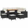 vidaXL Ensemble de canap&eacute; de jardin 9 pc Noir polyrotin