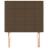 vidaXL T&ecirc;te de lit marron fonc&eacute; 100x5x118/128 cm Tissu
