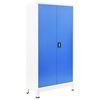 vidaXL Armoire de vestiaire 2 portes Métal 90x40x180 cm Gris et bleu