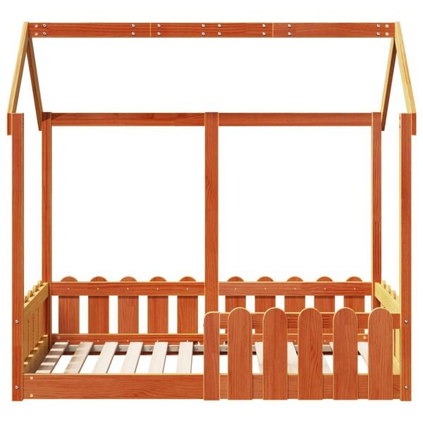 vidaXL Cadre de lit d'enfants forme de maison sans matelas 70x140 cm