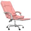 vidaXL Fauteuil de massage inclinable de bureau Rose Similicuir