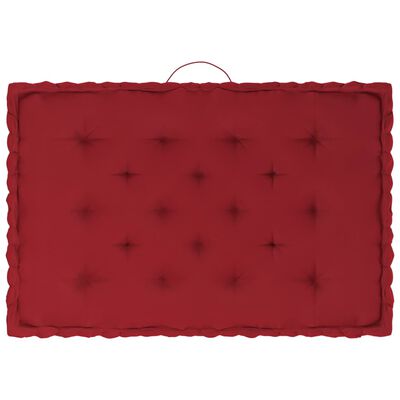 vidaXL Coussins de plancher de palette 5 pcs Rouge bordeaux Coton