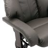 vidaXL Fauteuil TV avec repose-pied Gris Similicuir