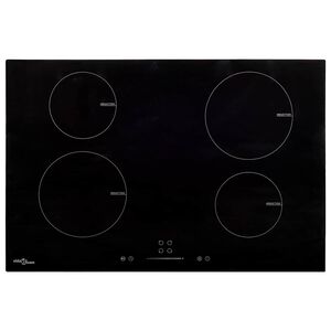vidaXL Plaque de cuisson &agrave; induction 4 br&ucirc;leurs Verre 77 cm 7000 W
