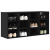 vidaXL Cabinet &agrave; chaussures avec &eacute;tag&egrave;re Ch&ecirc;ne noir 103 x 30 x 51 cm