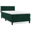 vidaXL Sommier &agrave; lattes de lit avec matelas Vert fonc&eacute; 90x190 cm