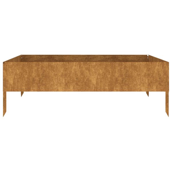 vidaXL Lit surélevé de jardin 100x100x33,5 cm acier corten