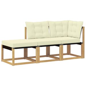 vidaXL 3 pc Unit&eacute; de canap&eacute; sectionnel Blanc