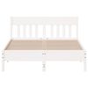 vidaXL Cadre de lit sans matelas blanc 140x190 cm bois de pin massif