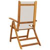 vidaXL Chaises pliables de jardin lot de 8 bois d'acacia et textil&egrave;ne