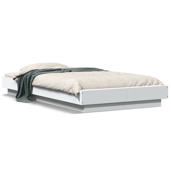 vidaXL Cadre de lit sans matelas blanc 75x190 cm