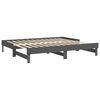 vidaXL Lit coulissant sans matelas gris 2x(80x200)cm