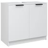 vidaXL Armoire salle de bain Blanc 64,5x33,5x59 cm Bois d'ing&eacute;nierie