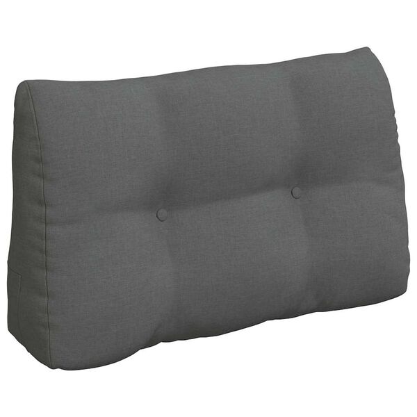 vidaXL Coussin de Dos Gris fonc&eacute; 80 x 24 x 50 cm tissu