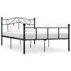 vidaXL Cadre de lit sans matelas noir métal 140x200 cm