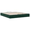VidaXL Cadre de lit ottoman sans matelas vert fonc&eacute; 160x200 cm velours