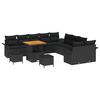 vidaXL Ensemble de canap&eacute; de jardin 13 pc Noir polyrotin