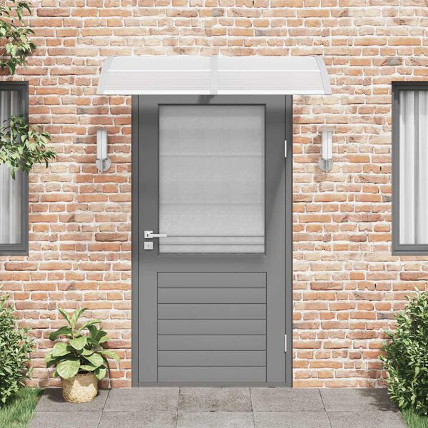 vidaXL Auvent de porte Gris 150x100 cm Polycarbonate