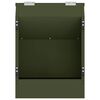 vidaXL Distributeur pour lapins Vert olive 64.5 x 25.5 x 45.5 cm