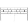 vidaXL T&ecirc;te de lit m&eacute;tal noir 200 cm