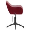 vidaXL Chaise pivotante de salle &agrave; manger Rouge bordeaux Velours