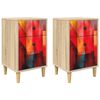 vidaXL Table de chevet HEESCH 2 pc Ch&ecirc;ne Sonoma 36 x 33 x 60 cm