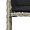 vidaXL Chaises de jardin avec coussins lot de 4 gris clair poly rotin
