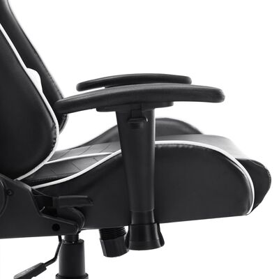 vidaXL Chaise de jeu Noir et blanc Cuir artificiel
