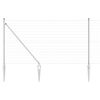 vidaXL Cl&ocirc;ture avec poteau Argent&eacute; 1,4 x 10 m Acier