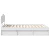 vidaXL Cadre de lit Blanc 135 x 190 cm Bois de pin massif