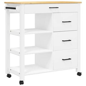vidaXL Chariot de cuisine MONZA 84x40x88,5 cm bois massif de pin